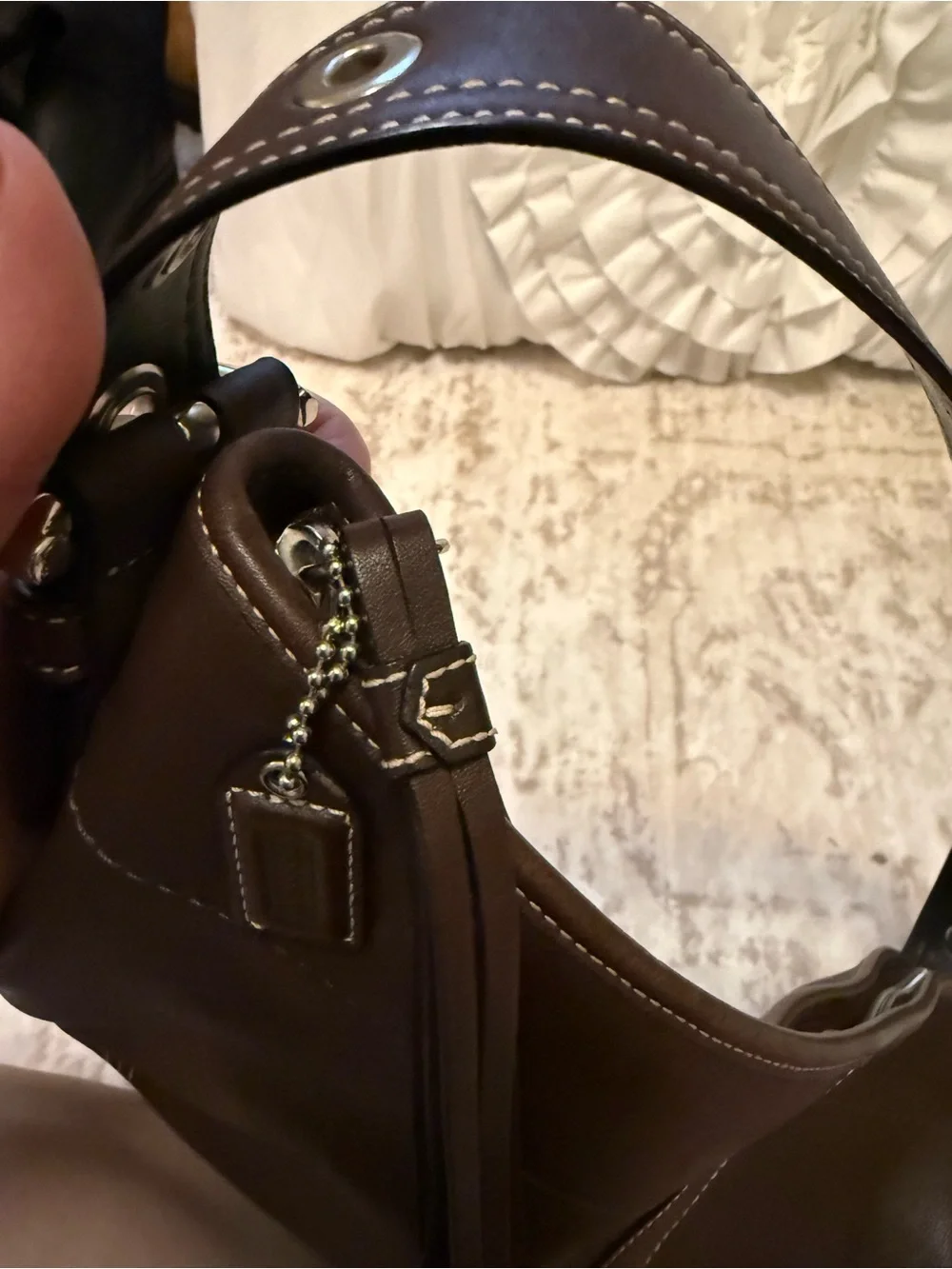 Coach vtg leather width